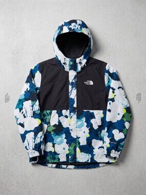 The North Face Antora Waterproof Jacket Women’s 1X Blue Green Print DryVent